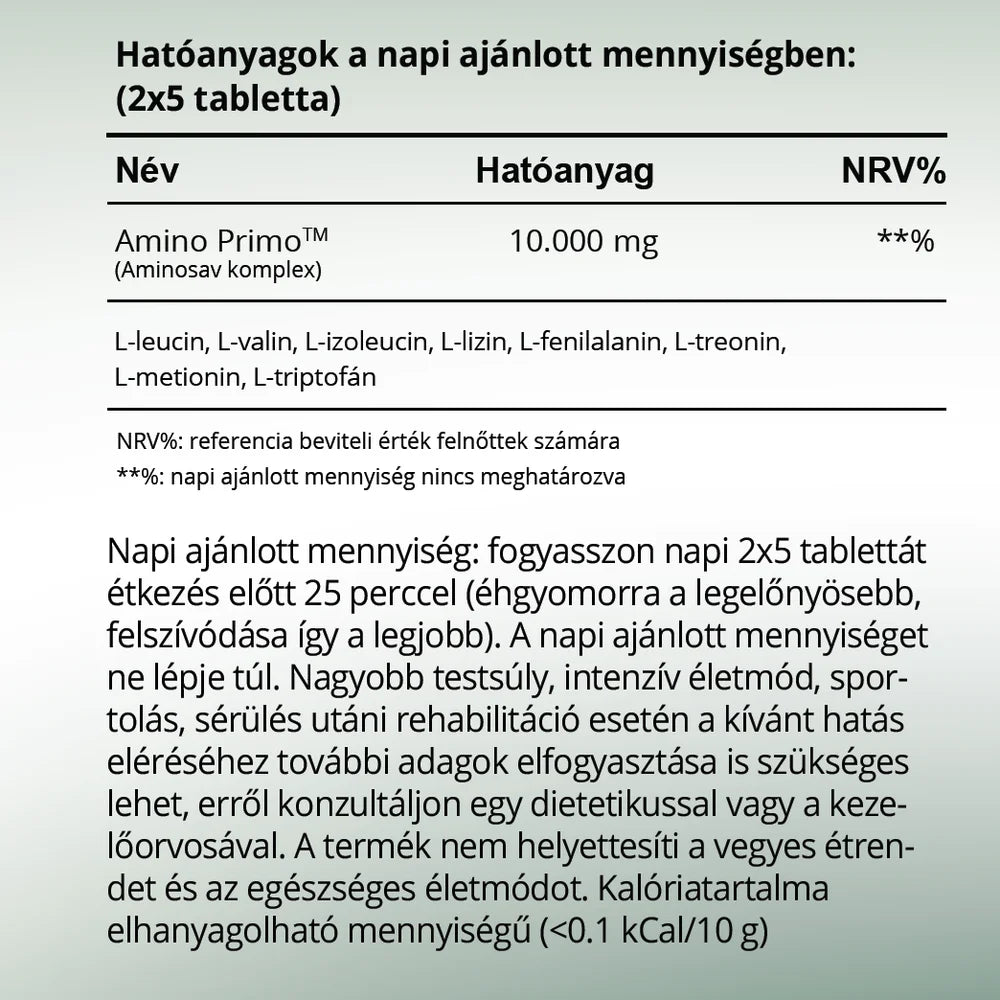 Amino Primo 100% aminosav tabletta